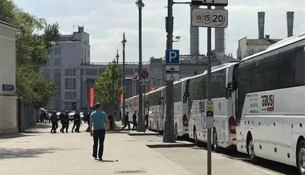 Парад в честь 74-ой годовщины победы в Великой отечественной войне России! 200 автобусов YUTONG служили в полном процессе