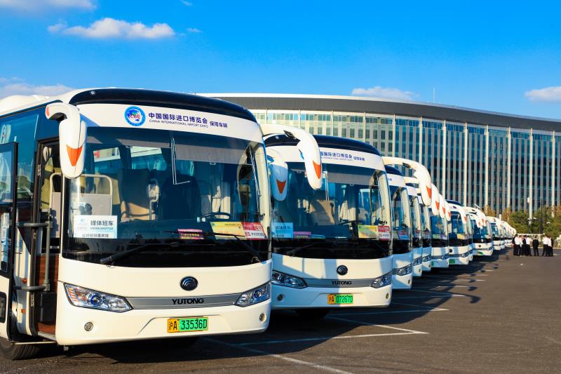 Автобусы Yutong обслуживают Китайскую международную выставку импортных товаров и услуг 2019