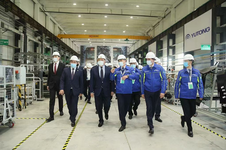 Премьер-министр Республики Казахстан принял участие в открытии завода CKD, экспрот технологий Yutong завершил образец сотрудничества