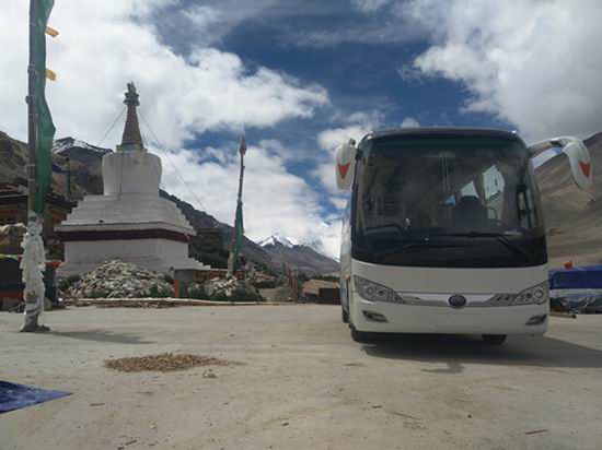 Электроавтобус Yutong поднимался на высоту над уровнем моря 5200м