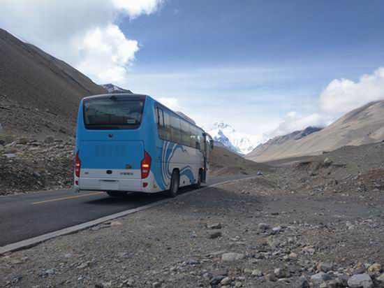 Электроавтобус Yutong поднимался на высоту над уровнем моря 5200м