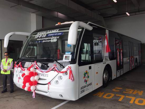 Перронный автобус Yutong служит Азиатским играм