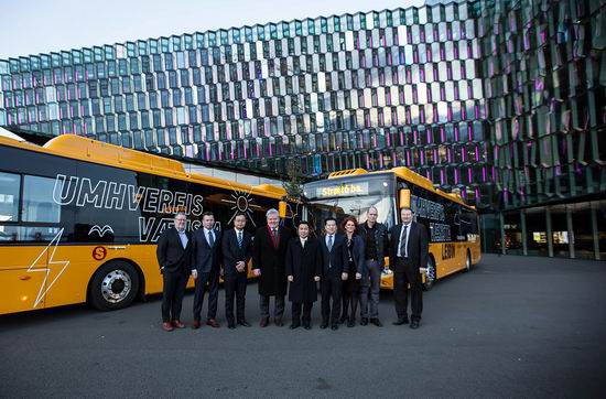 Первая партия электрических автобусов изготовлена а Китае, Yutong открыл новую эру электрической транспортировки в Исландии